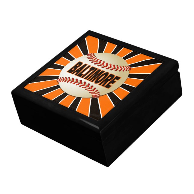 Baltimore Baseball Keepsake Jewelry Gift Box (Side)