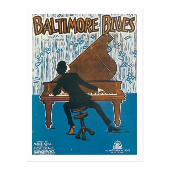 Baltimore Blues Vintage Songbook Cover Postcard
