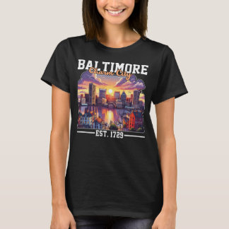 Baltimore Charm City Cityscape T-Shirt