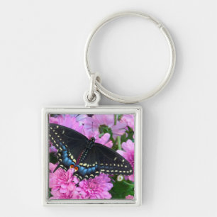Baltimore Checkered Butterfly Keychain