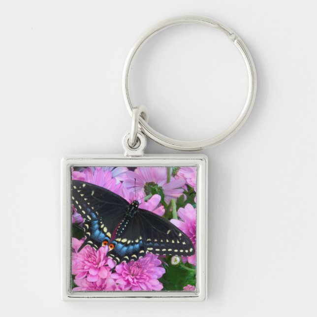 Baltimore Checkered Butterfly Keychain (Front)