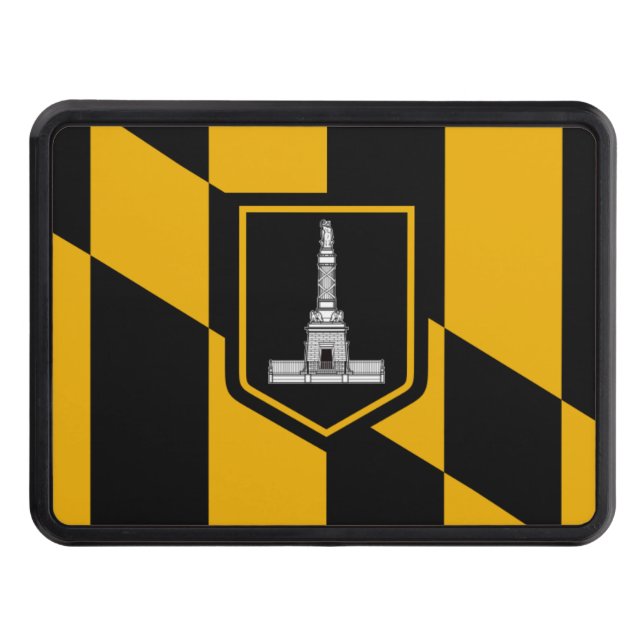 Baltimore city flag hitch cover (Front)