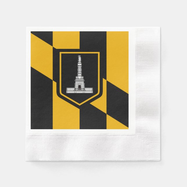 Baltimore city flag napkins (Front)
