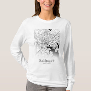 Baltimore City Map T-Shirt