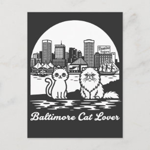 Baltimore City Maryland Cat Lover Postcard