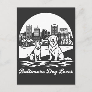 Baltimore City Maryland Dog Lover Postcard