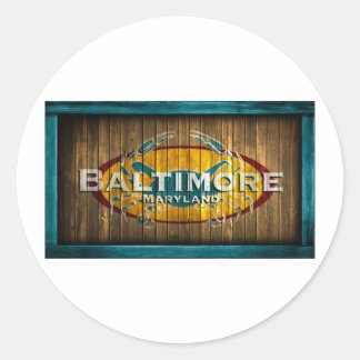 Baltimore Crab Classic Round Sticker