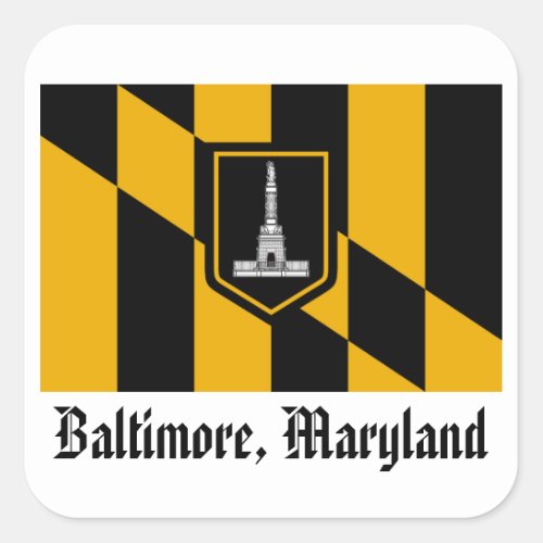 Baltimore Flag Square Sticker