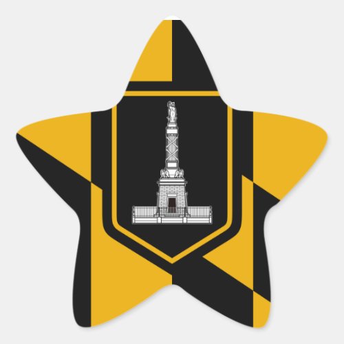 Baltimore Flag Star Sticker