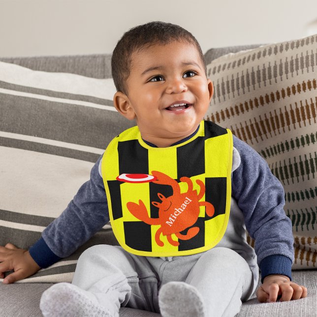 Baltimore Frisbee Crab Personalized Bib (Creator Uploaded)