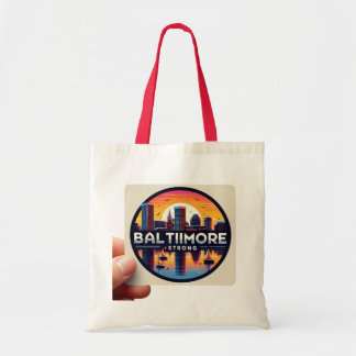 Baltimore Iconic Sunset: Strong City Tote Bag