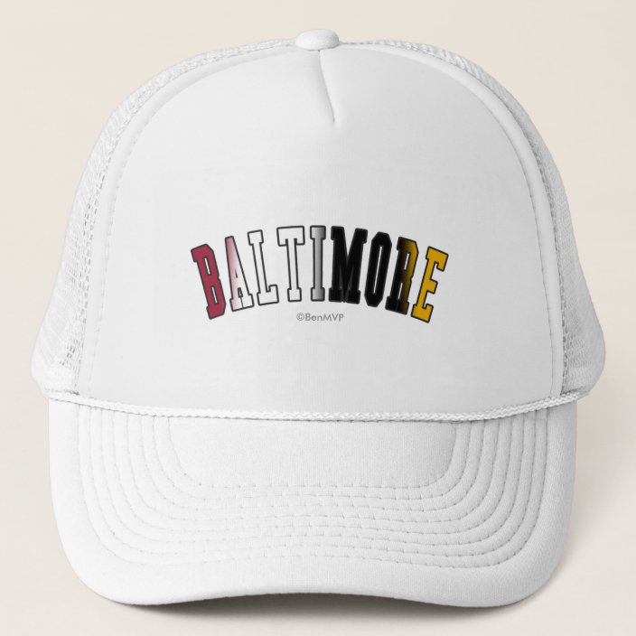 Baltimore in Maryland State Flag Colors Hat