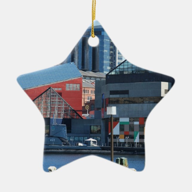 Baltimore Inner Harbor Ceramic Ornament (Front)