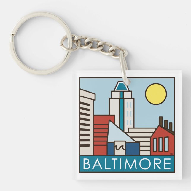 Baltimore Inner Harbor Keychain (Front)