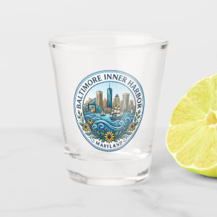Baltimore Inner Harbor Maryland Shot Glass