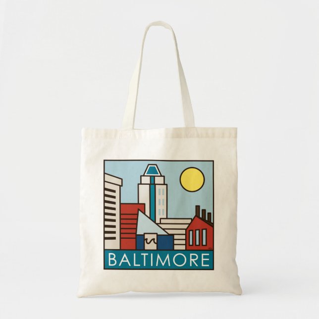 Baltimore Inner Harbor Tote Bag (Front)