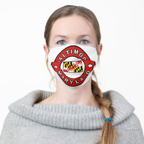 Baltimore Maryland Adult Cloth Face Mask