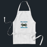 Baltimore Maryland Blue Crab Logo Adult Apron<br><div class="desc">A male blue crab is featured in this Baltimore Maryland logo. Baltimore's Inner Harbor district is famous for steamed blue crabs,  crabcakes,  and other seafood.</div>