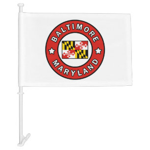 Baltimore Maryland Car Flag