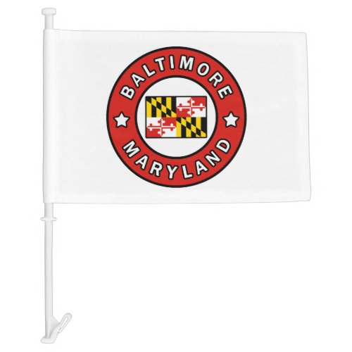 Baltimore Maryland Car Flag