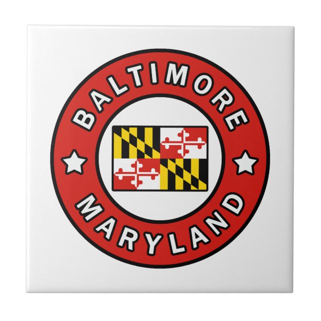 Baltimore Maryland Ceramic Tile (Front)