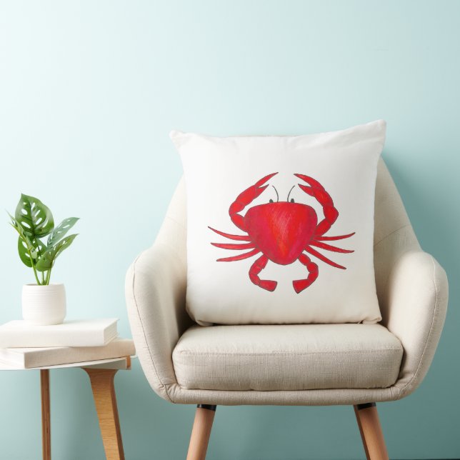 Baltimore Maryland Chesapeake Bay Crustacean Crab Throw Pillow (Chair)