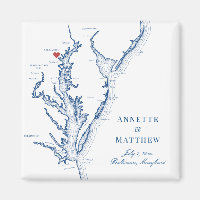 Baltimore Maryland Chesapeake Bay Map Wedding