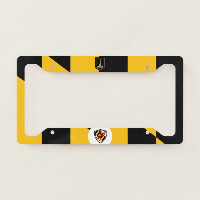 Baltimore (Maryland) city flag  License Plate Frame (Front)