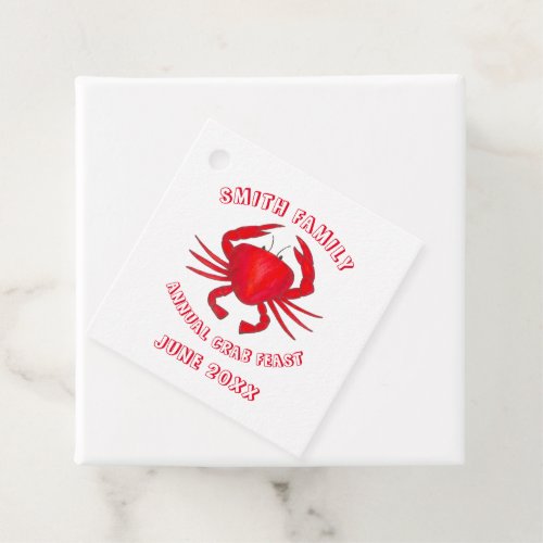 Baltimore Maryland Crab Feast Crustacean Seafood Favor Tags