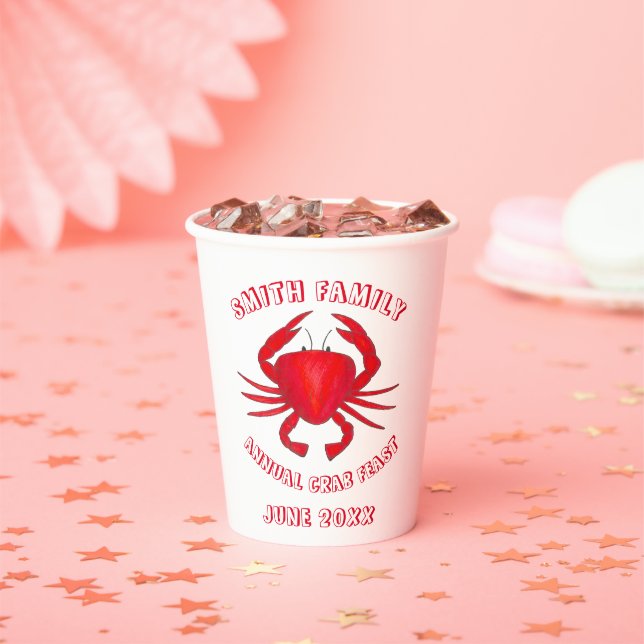 Baltimore Maryland Crab Feast Crustacean Seafood Paper Cups (Insitu)