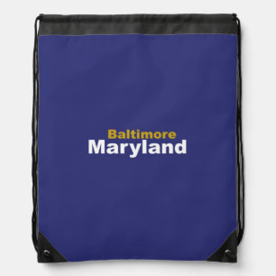 Baltimore, Maryland Drawstring Backpack