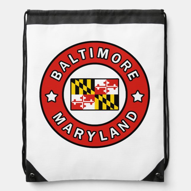 Baltimore Maryland Drawstring Bag (Front)