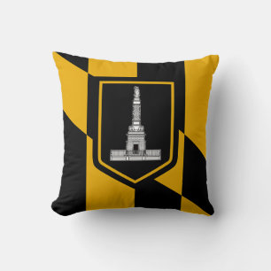 Baltimore, Maryland, Flag American MoJo Pillow