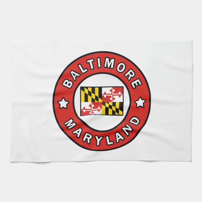 Baltimore Maryland Kitchen Towel (Horizontal)