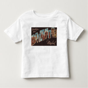 Baltimore, Maryland - Large Letter Scenes 3 Toddler T-shirt