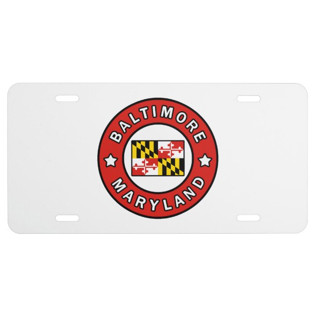 Baltimore Maryland License Plate (Front)