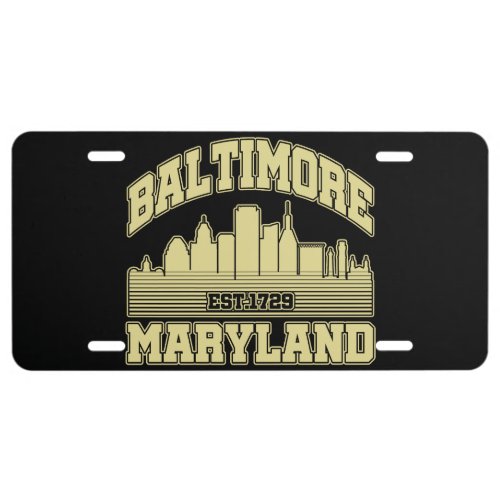 BaltimoreMaryland License Plate