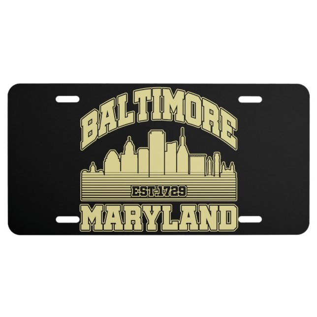 Baltimore,Maryland License Plate (Front)