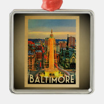 Baltimore Maryland Ornament Vintage Travel