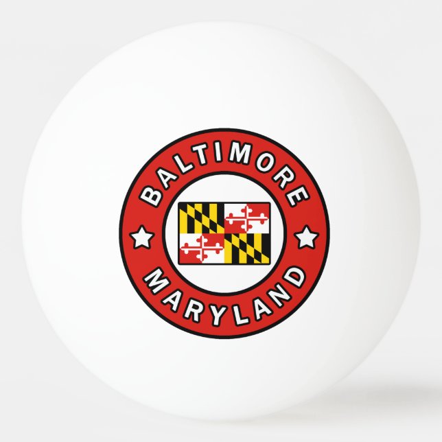 Baltimore Maryland Ping-Pong Ball (Front)