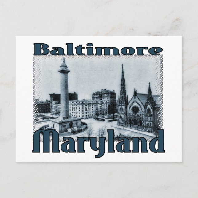 Baltimore, Maryland Postcard (Front)