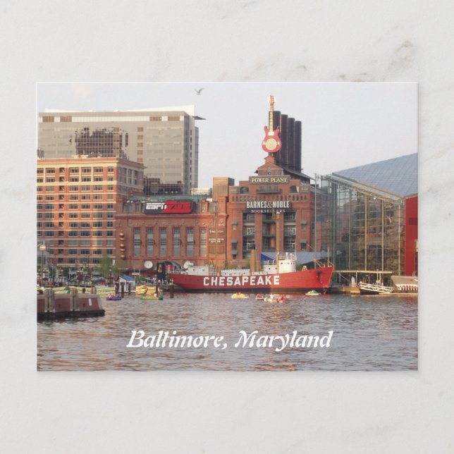 Baltimore, Maryland Postcard (Front)