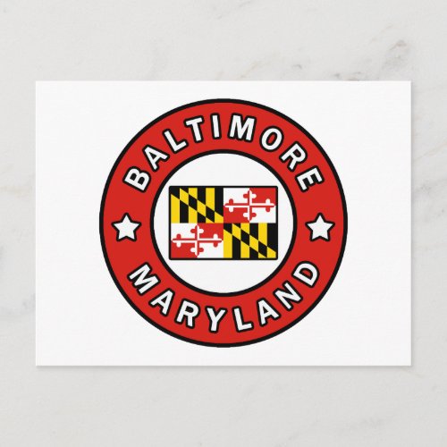Baltimore Maryland Postcard