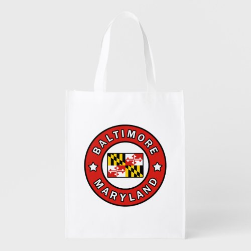 Baltimore Maryland Reusable Grocery Bag