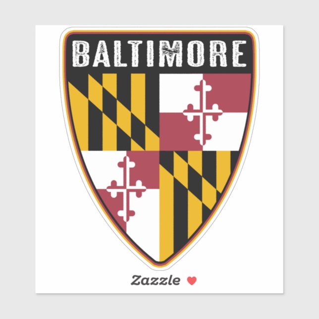 Baltimore Maryland Shield Sticker (Sheet)