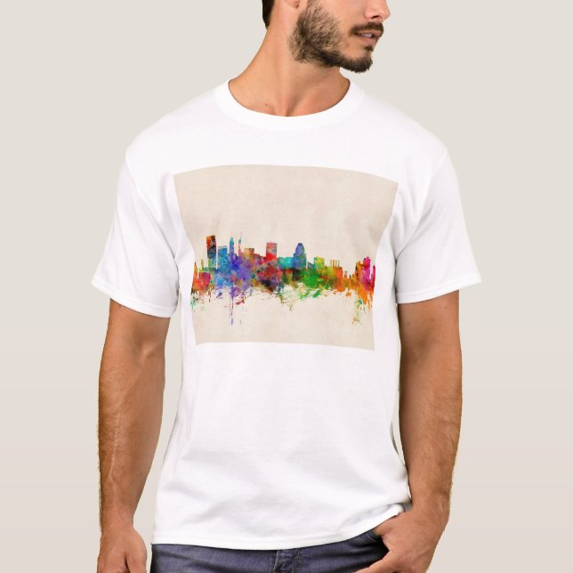 Baltimore Maryland Skyline Cityscape T-Shirt (Front)