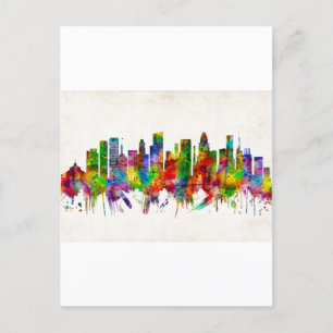 Baltimore Maryland Skyline Holiday Postcard