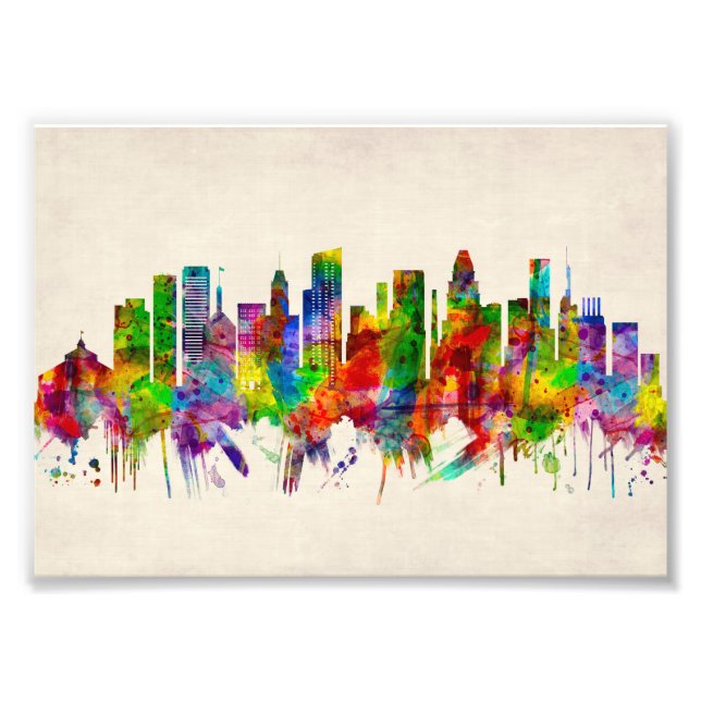 Baltimore Maryland Skyline Photo Print (Front)