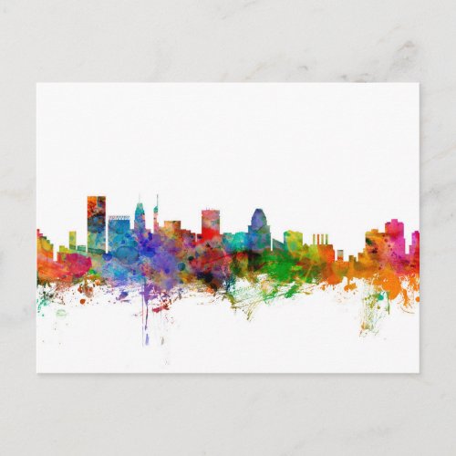 Baltimore Maryland Skyline Postcard