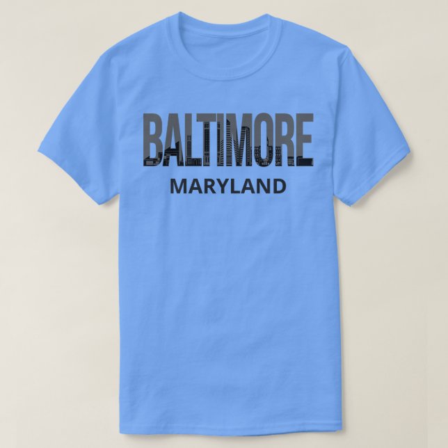 Baltimore Maryland Skyline Pride I T-Shirt (Design Front)